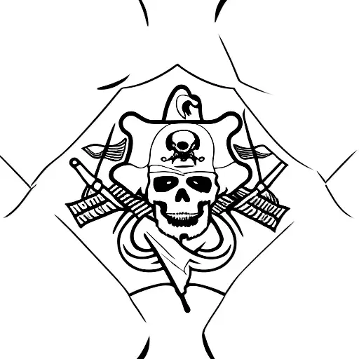 Pirates flag tattoo design idea