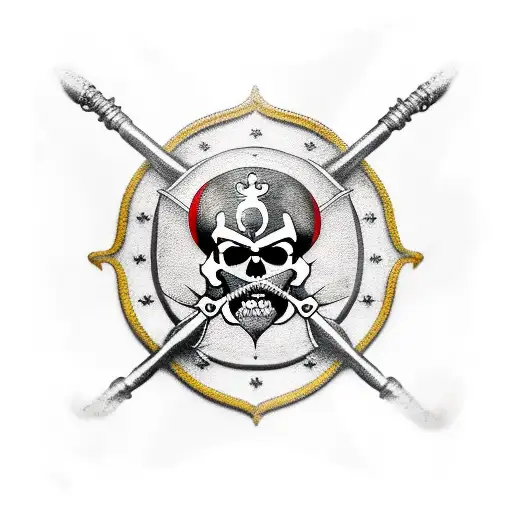 Pirates flag tattoo design idea