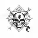 Pirates flag tattoo design idea
