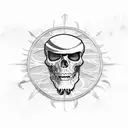 Pirates flag tattoo design idea