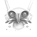 Alien smoking tattoo design idea