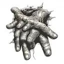 hands reaching tattoo design idea