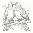 three doves perched tattoo design idea