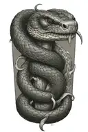 snake with dagger tattoo design idea