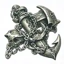 anchor with chain  tattoo design idea