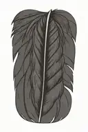 Feather with fire  tattoo design idea