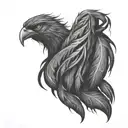 phoenix feathers flame fire  tattoo design idea