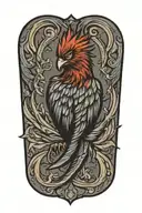 Phoenix feather  tattoo design idea