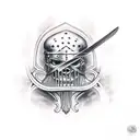 gladiator with sword tattoo design idea