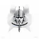 gladiator with sword tattoo design idea