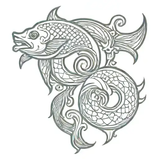 Pisces gemini symbols  tattoo design idea