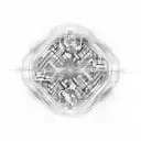 An abstract representation of a futuristic skyline, with circuit board patterns integrated into the buildings tattoo design idea