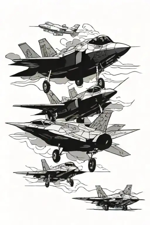 F-35B and Helldivers 2 tattoo design idea