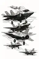 F-35B and Helldivers 2 tattoo design idea