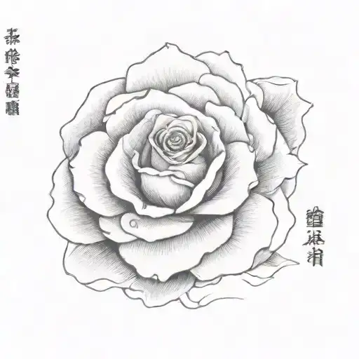 burning rose withering away tattoo design idea