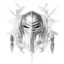 gothic knight tattoo design idea
