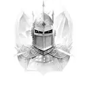 gothic knight tattoo design idea