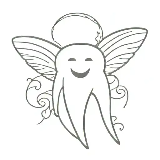 dont speak with someone's tooth fairy tattoo design idea