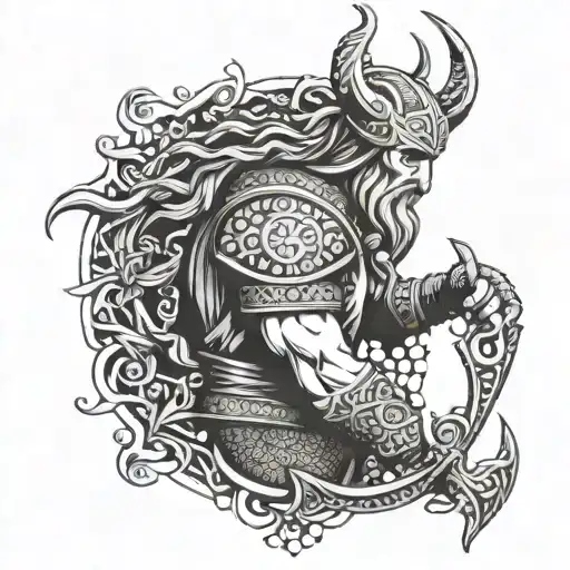 viking god tyr Norse god tattoo design idea