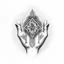 hamsa hand tattoo design idea