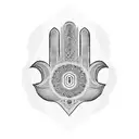 hamsa hand tattoo design idea