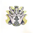 hamsa hand tattoo design idea