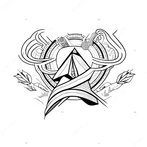 Cruz com um pano tattoo design idea