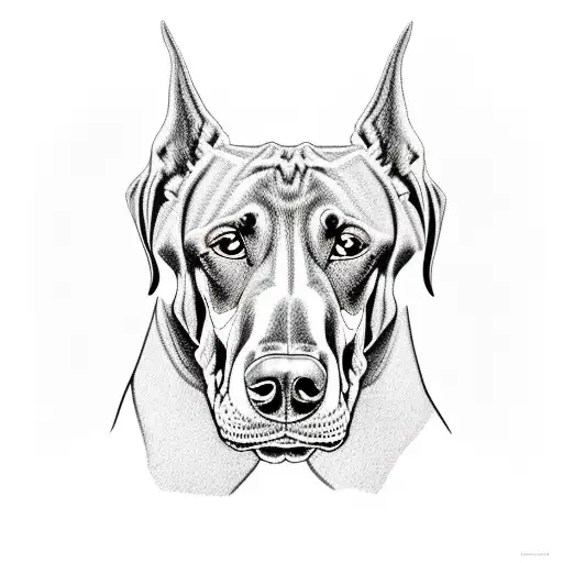 doberman  tattoo design idea