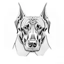 doberman  tattoo design idea