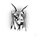 doberman  tattoo design idea