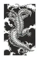 mortal kombat scorpion spear tattoo design idea