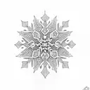 snowflake tattoo design idea