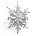 snowflake tattoo design idea