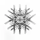 snowflake tattoo design idea