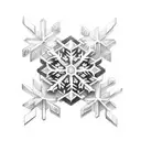 snowflake tattoo design idea