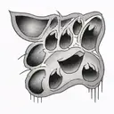 cat paw print tattoo design idea