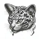 cat paw print tattoo design idea