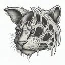 cat paw print tattoo design idea