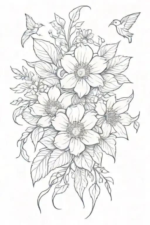resilience floral tattoo design idea