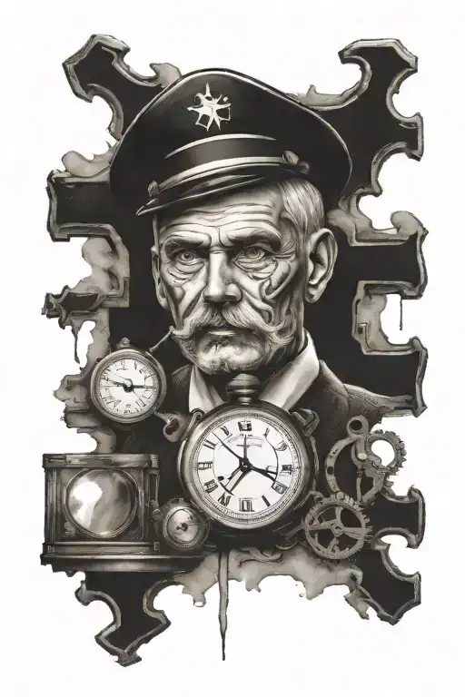 socialist master watch maker tattoo design idea
