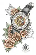 socialist master watch maker tattoo design idea