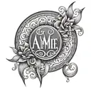 Name Ahmed tattoo design idea