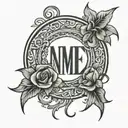 Name Ahmed tattoo design idea
