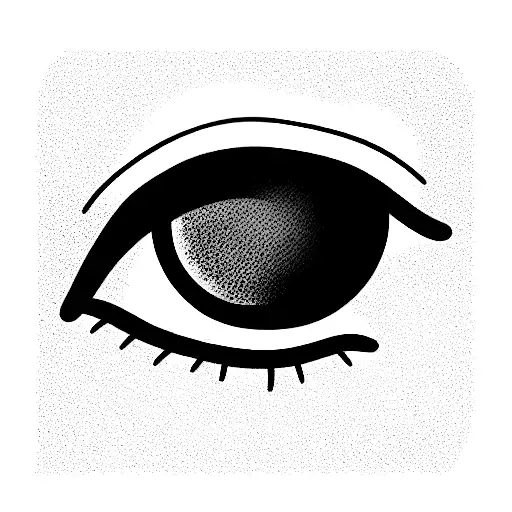 half sun and half eye tattoo design idea