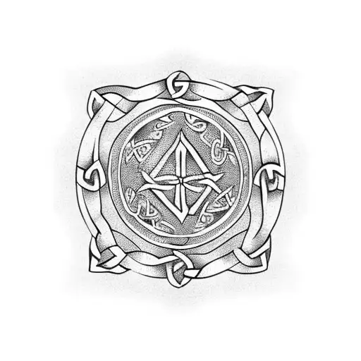 celtic rune tattoo design idea