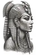 Egyptian women posing tattoo design idea