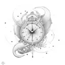 time travel  tattoo design idea