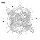 abstract time travel  tattoo design idea