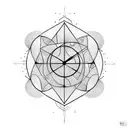 abstract time travel  tattoo design idea