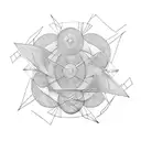 abstract time travel  tattoo design idea